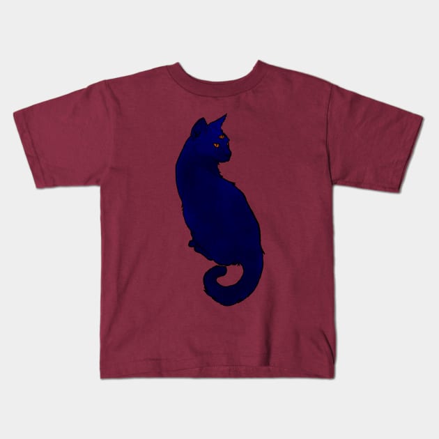 Black cat Kids T-Shirt by Ditees 